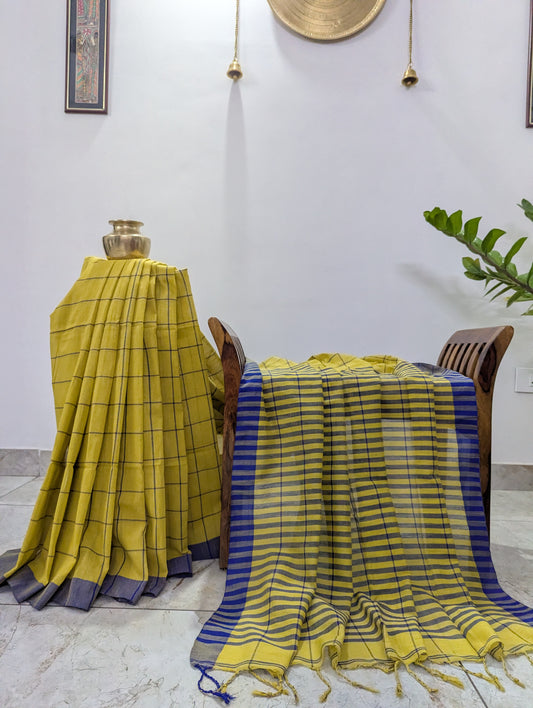 Tharini Collection - Yellow-Green and Blue